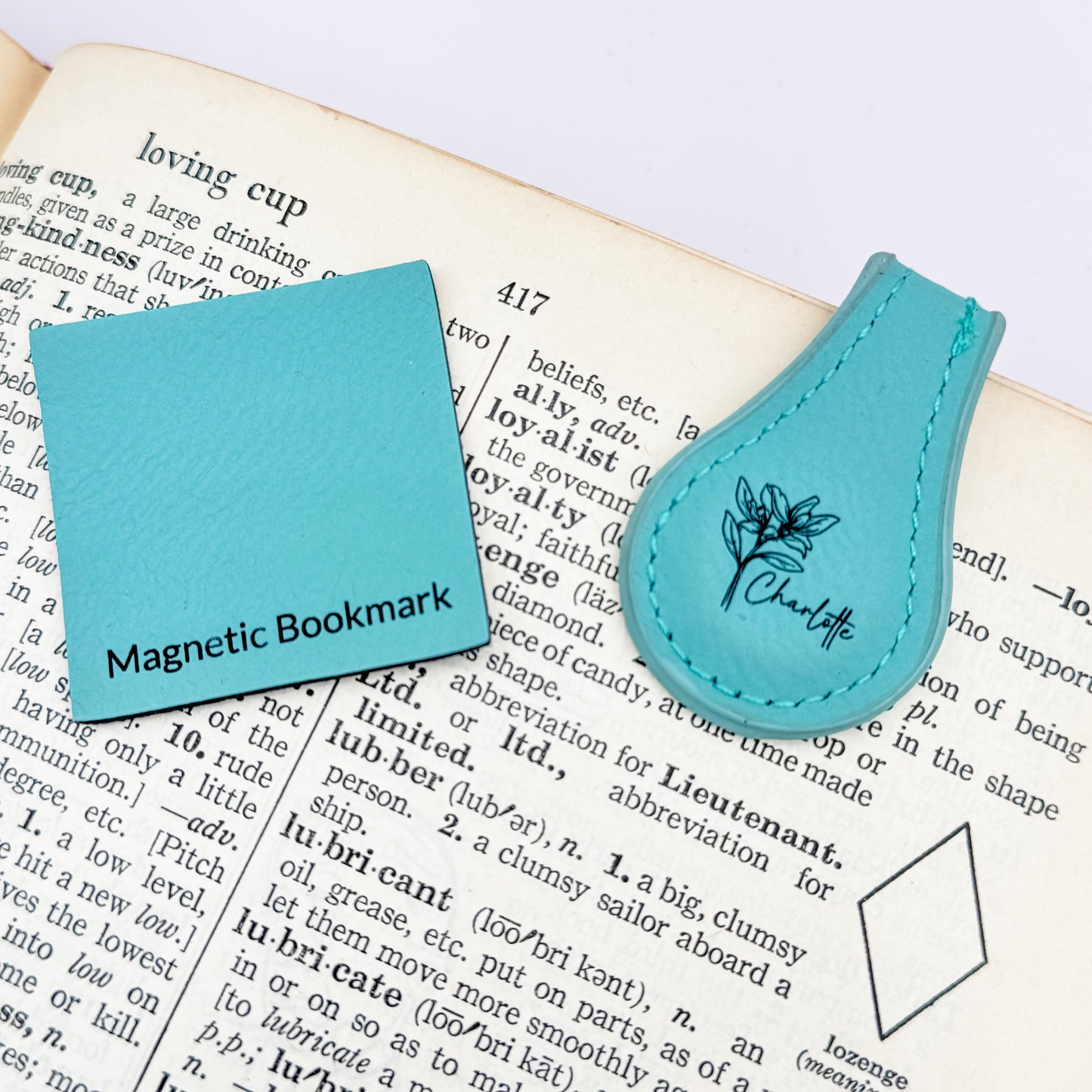 Custom Magnetic Leather Bookmark โ Personalized Engraved Front or Double-Sided | Gift for Readers, Journals, or Bible Tabs