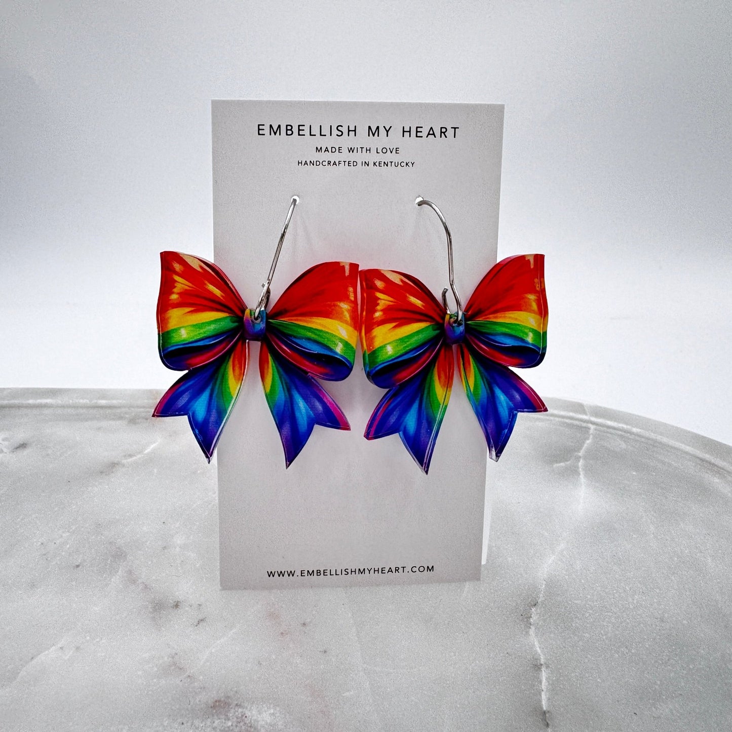 Bold Rainbow Acrylic Earrings – Lightweight Statement Jewelry | 3 Styles | Handmade & Hypoallergenic - Embellish My Heart