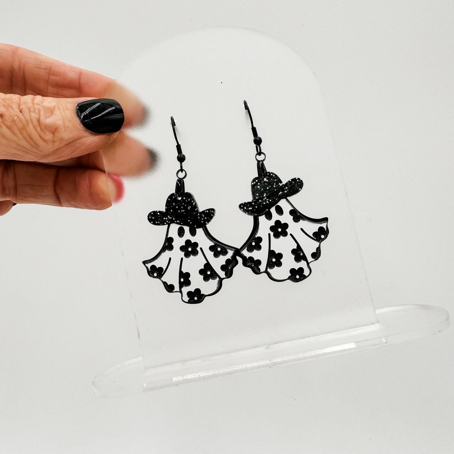 Cowgirl Daisy Ghost Dangle Earrings - Embellish My Heart