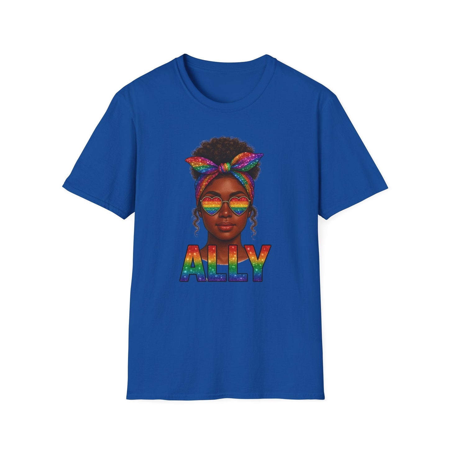Crowned in Color Ally AF Shirt β Black Girl Pride Tee, Juneteenth & LGBTQ Support, Melanin Queen Rainbow Shirt, Inclusive Ally Apparel - Embellish My Heart