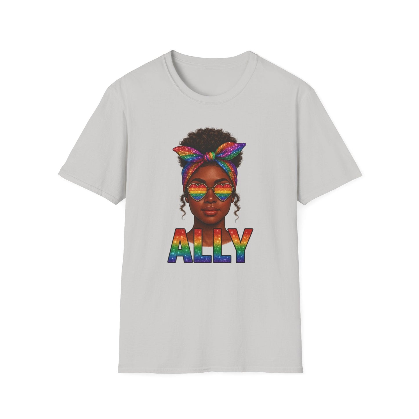 Crowned in Color Ally AF Shirt β Black Girl Pride Tee, Juneteenth & LGBTQ Support, Melanin Queen Rainbow Shirt, Inclusive Ally Apparel - Embellish My Heart