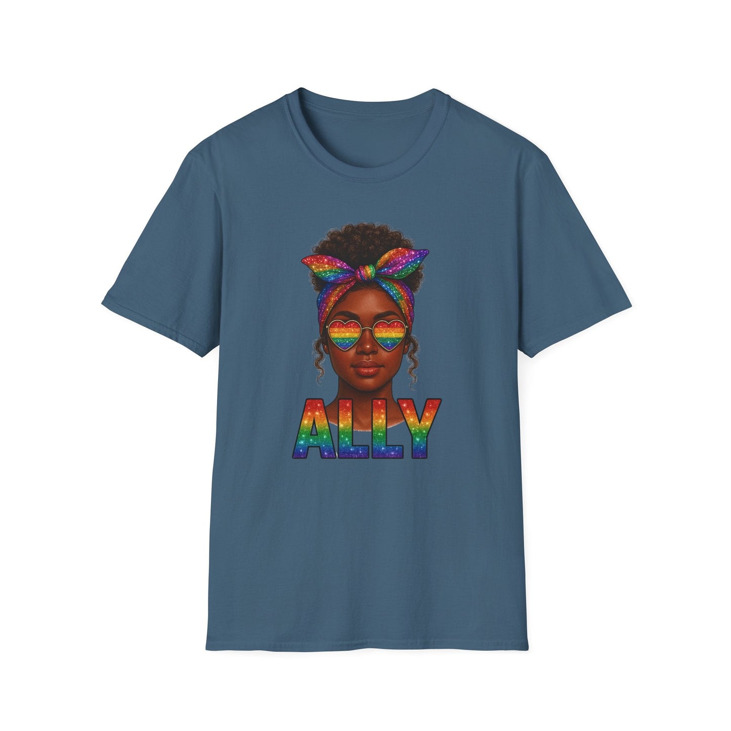 Crowned in Color Ally AF Shirt β Black Girl Pride Tee, Juneteenth & LGBTQ Support, Melanin Queen Rainbow Shirt, Inclusive Ally Apparel - Embellish My Heart