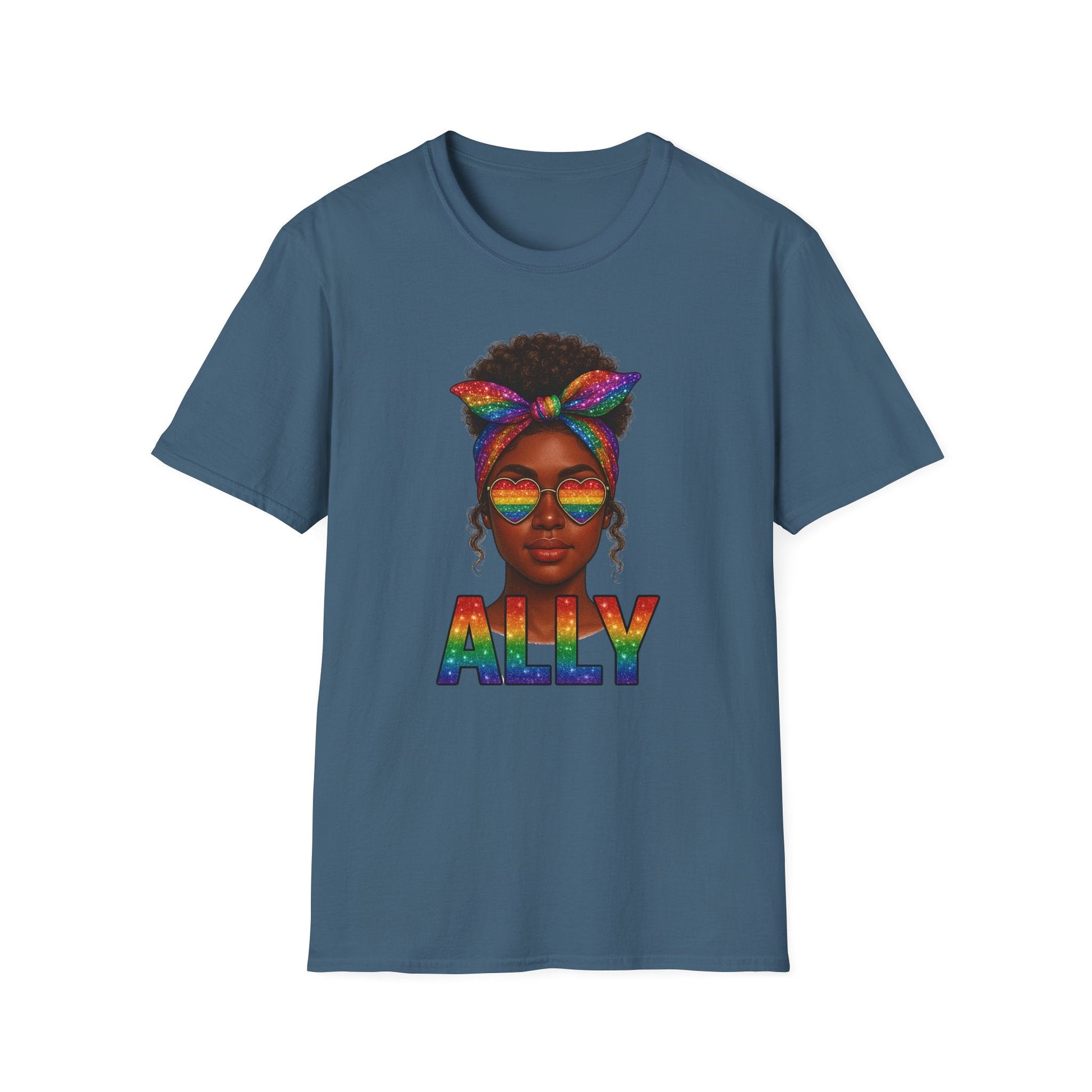 Crowned in Color Ally AF Shirt β Black Girl Pride Tee, Juneteenth & LGBTQ Support, Melanin Queen Rainbow Shirt, Inclusive Ally Apparel - Embellish My Heart