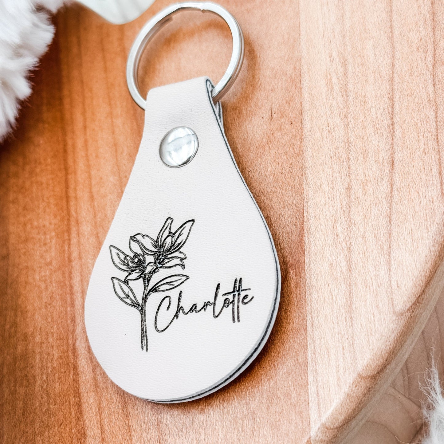 Custom Engraved Leather Keychain – Personalized with Name, Symbol, or Text - Embellish My Heart