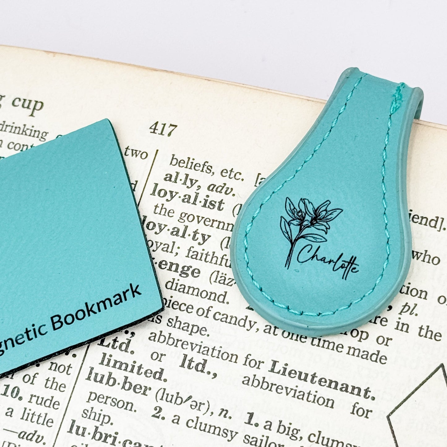 Custom Magnetic Leather Bookmark β Personalized Engraved Front or Double - Sided | Gift for Readers, Journals, or Bible Tabs - Embellish My Heart