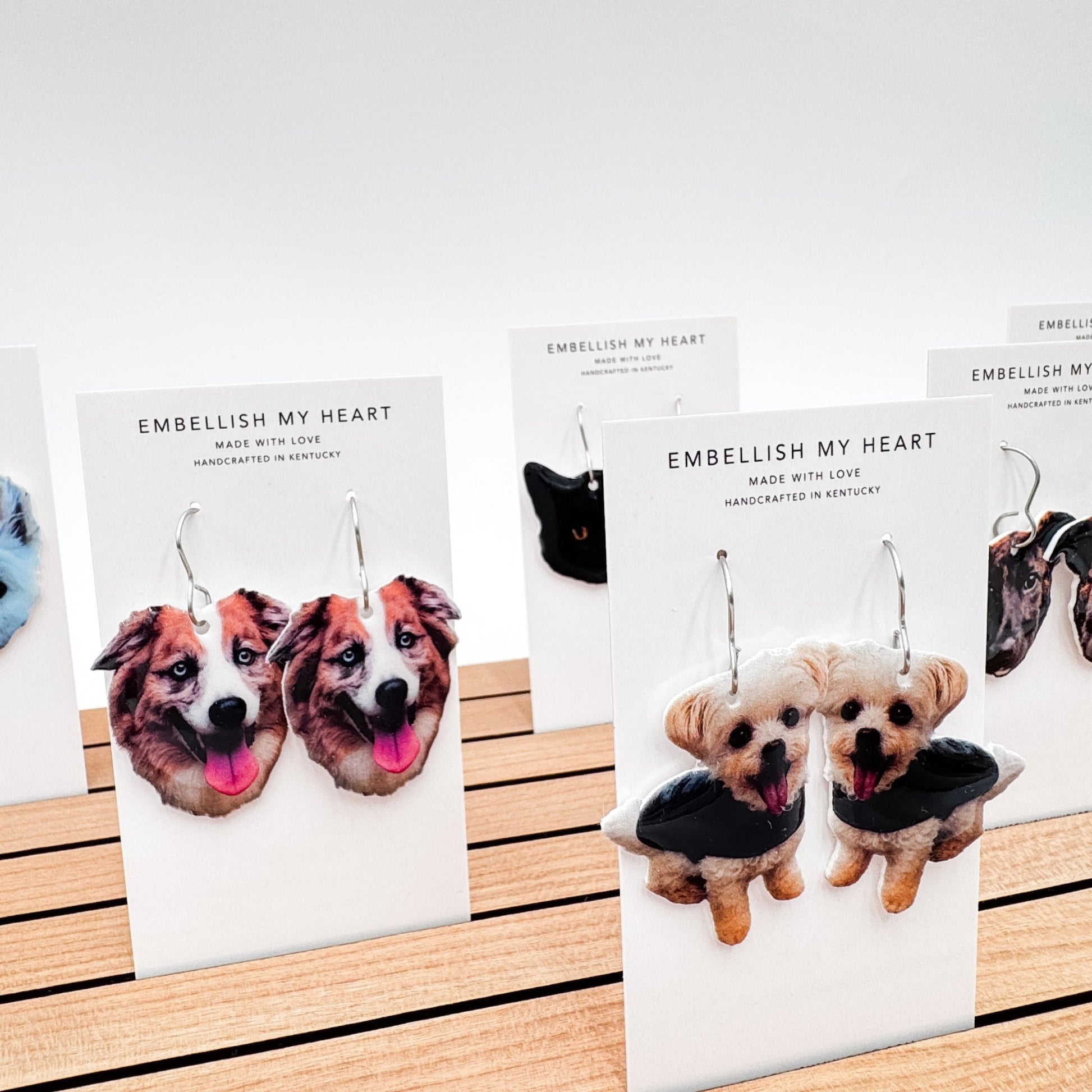 Custom Pet Photo Earrings – Laser Cut Dangle or Stud | Personalized Pet Gift | Photo Jewelry for Dog Moms, Cat Lovers & Memorials - Embellish My Heart