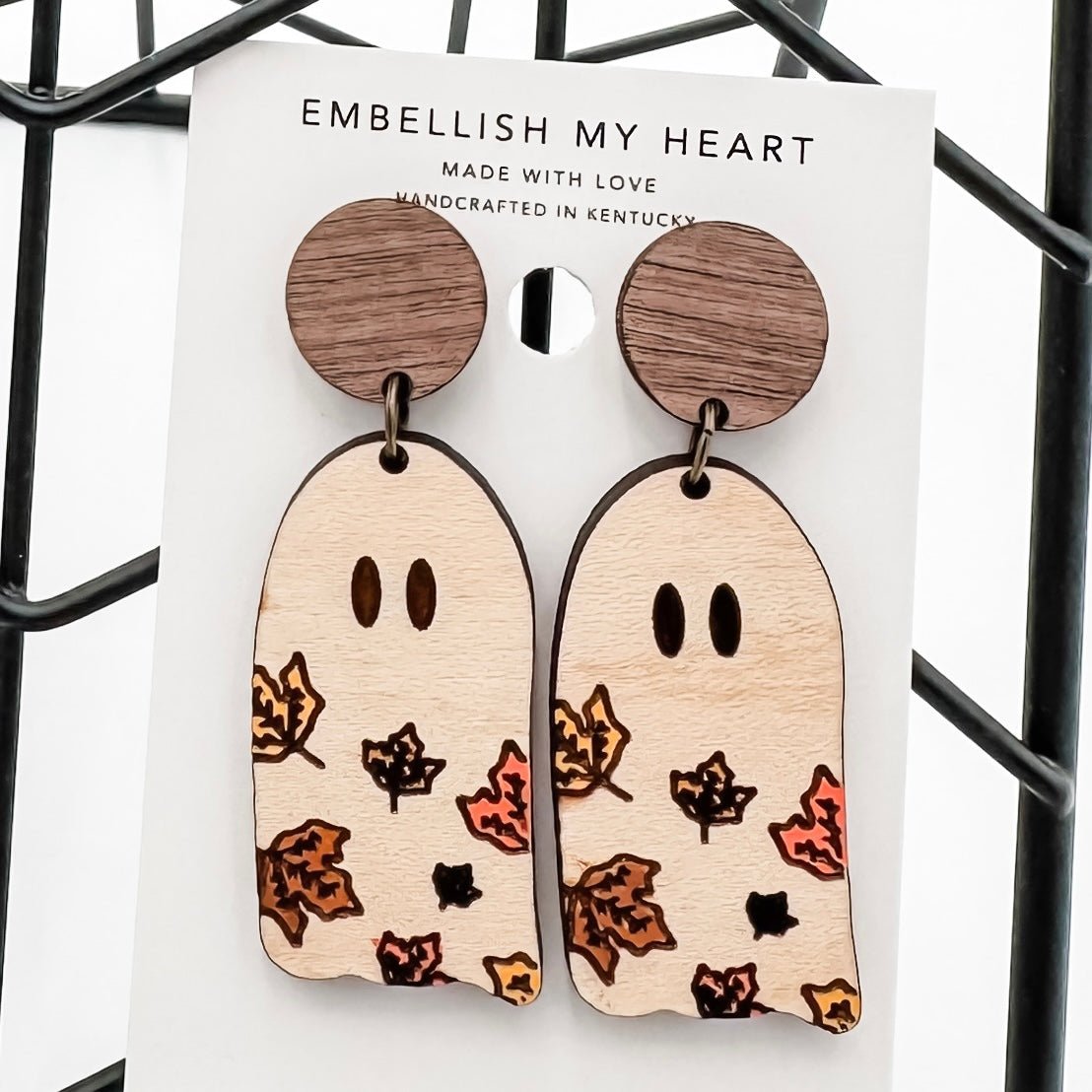 Handmade Ghost Earrings β Lightweight Fall & Halloween Jewelry β 3 Styles - Embellish My Heart