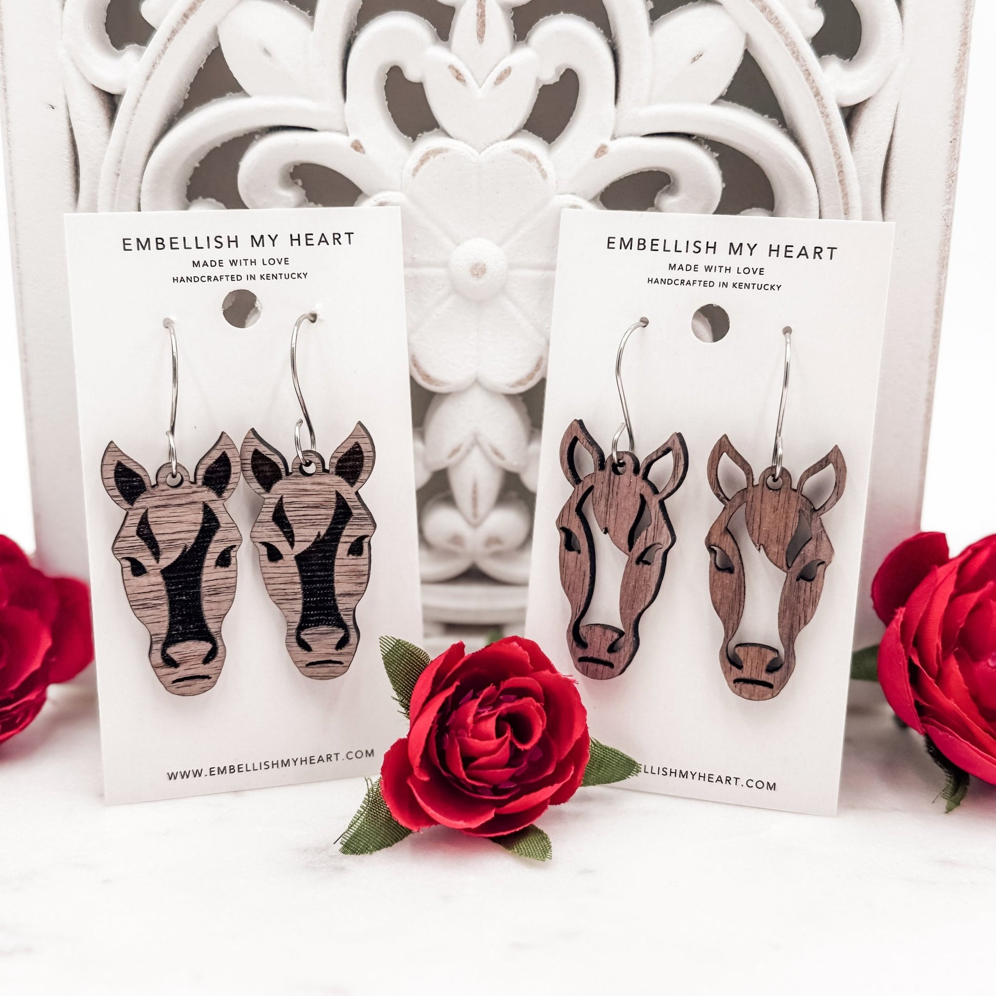 Kentucky Derby Horse Head Earrings - Embellish My Heart