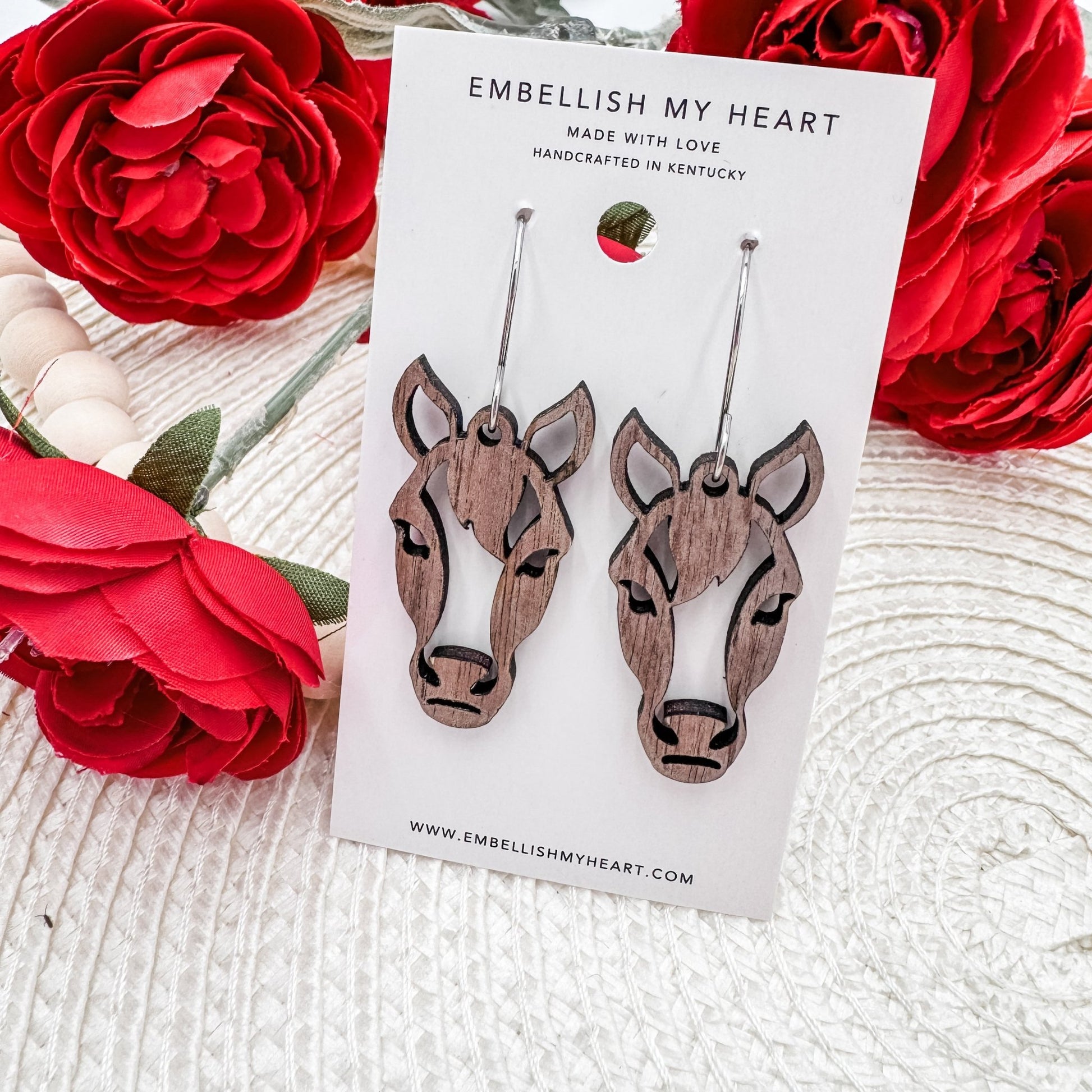 Kentucky Derby Horse Head Earrings - Embellish My Heart