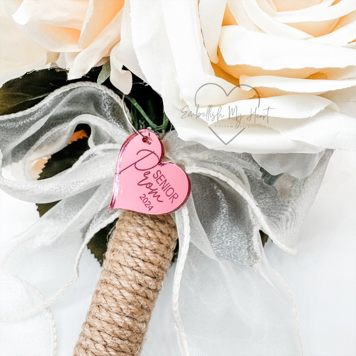Prom Flower Charms, Senior Prom Flowers, Homecoming, Junior Prom - Embellish My Heart
