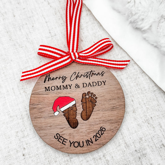 See you in 2026 Mommy and Daddy Christmas Ornament - Pregnancy Announcement - Embellish My Heart