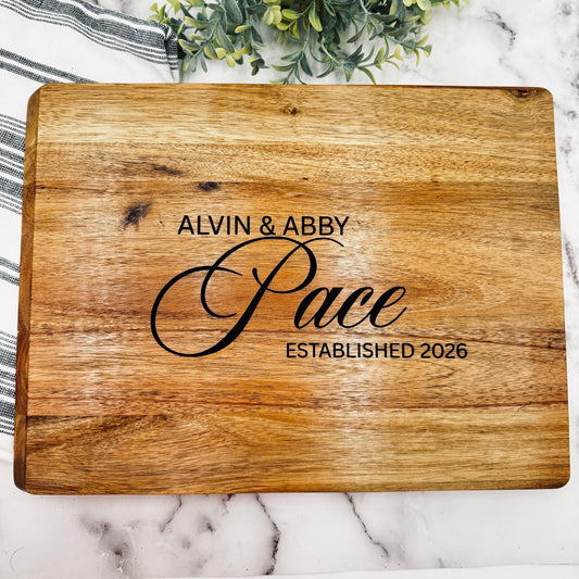 Serving Board, Cutting Board, Serving Tray, Charcuterie board, Closing Gift, Wedding Gift - Embellish My Heart