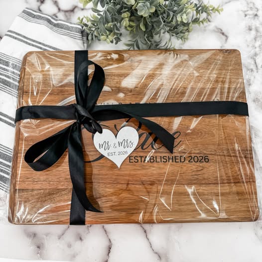 Serving Board, Cutting Board, Serving Tray, Charcuterie board, Closing Gift, Wedding Gift - Embellish My Heart