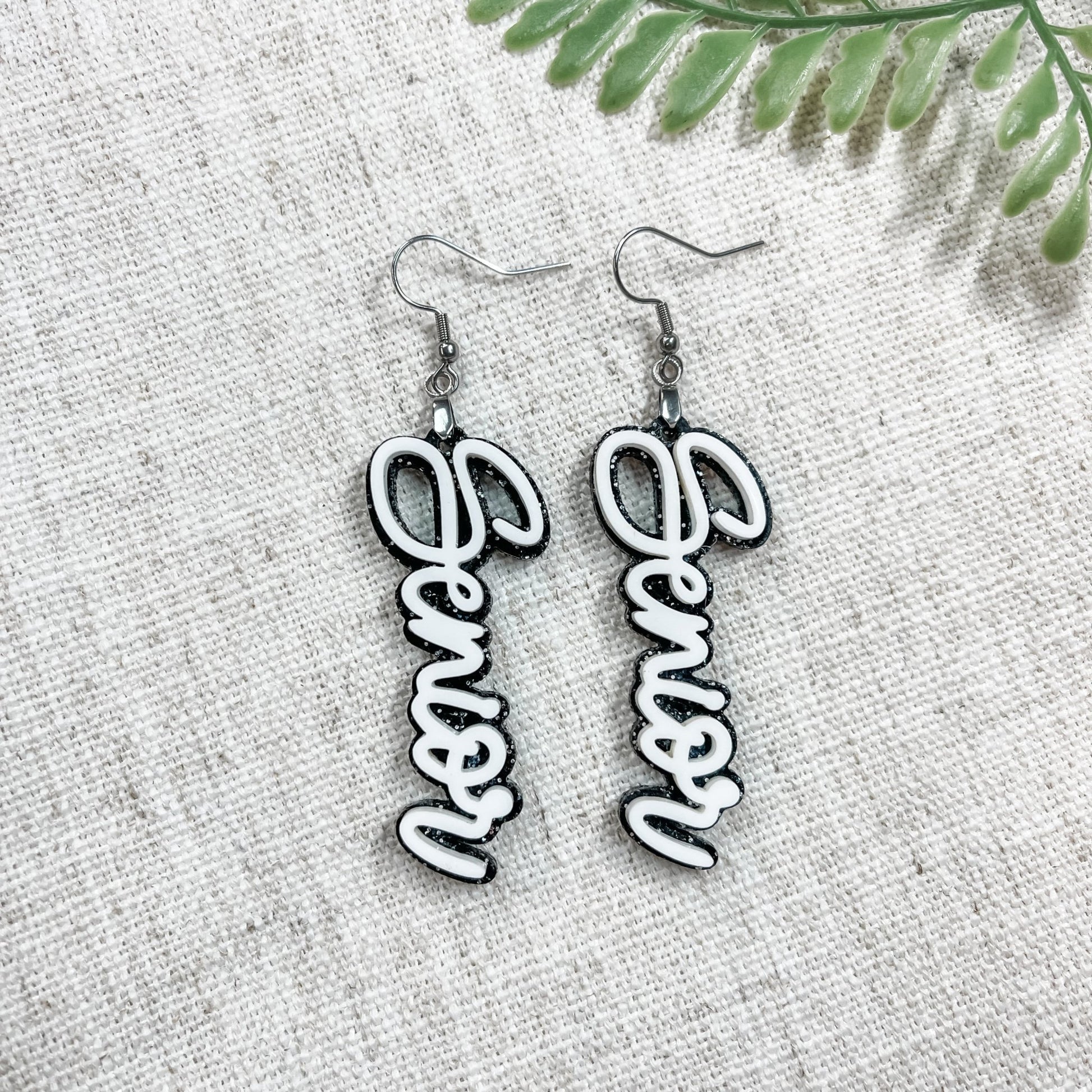 Senior dangle earrings - Embellish My Heart