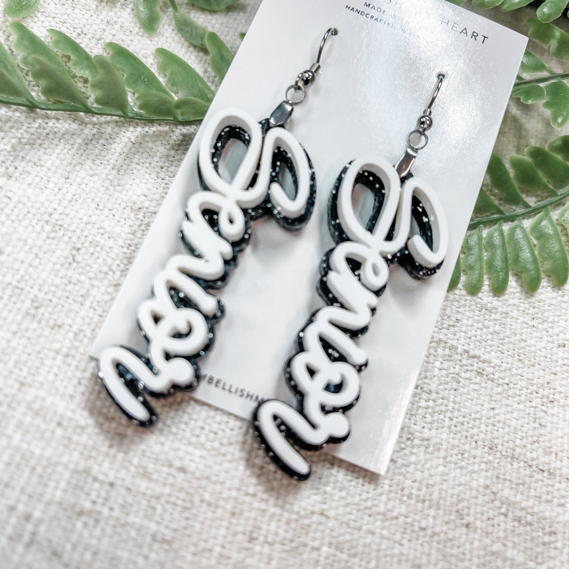 Senior dangle earrings - Embellish My Heart