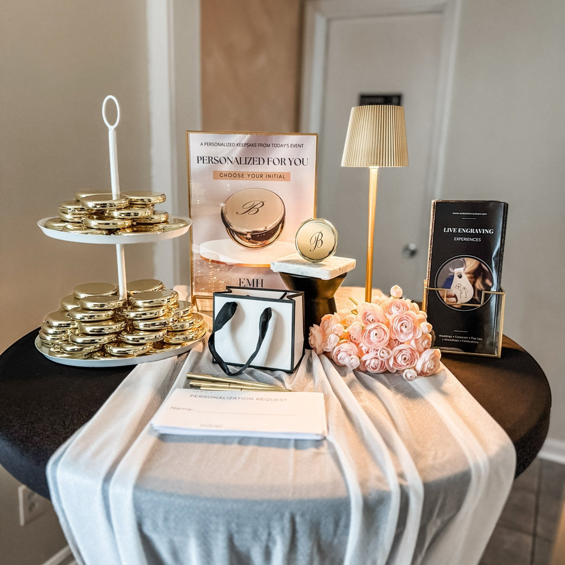 Live Engraving in Louisville: A Personalized Guest Experience for Alura Aesthetics - Embellish My Heart
