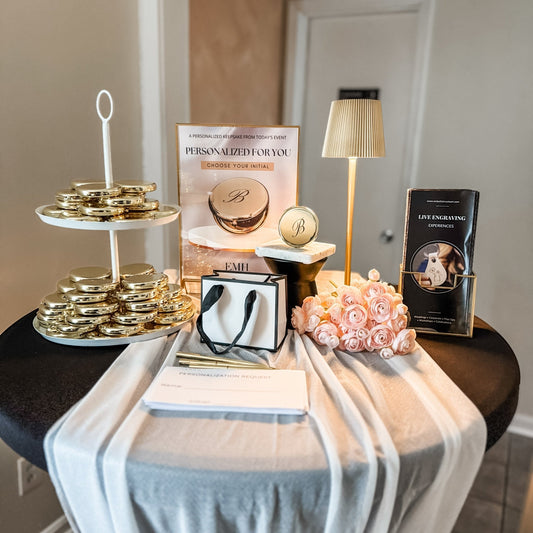 Live Engraving in Louisville: A Personalized Guest Experience for Alura Aesthetics - Embellish My Heart