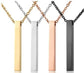 4 Sided Vertical Bar Stainless Steel Necklace - Embellish My Heart