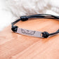 Personalized Angel Baby Memorial Bracelet • Adjustable Cord with Name + Wings
