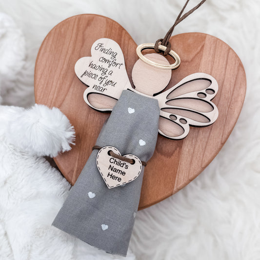 Keepsake Angel Ornament w/ Fabric Space/Angel Memorial Ornament