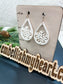 Snowflake Teardrop Acrylic Dangle Earrings