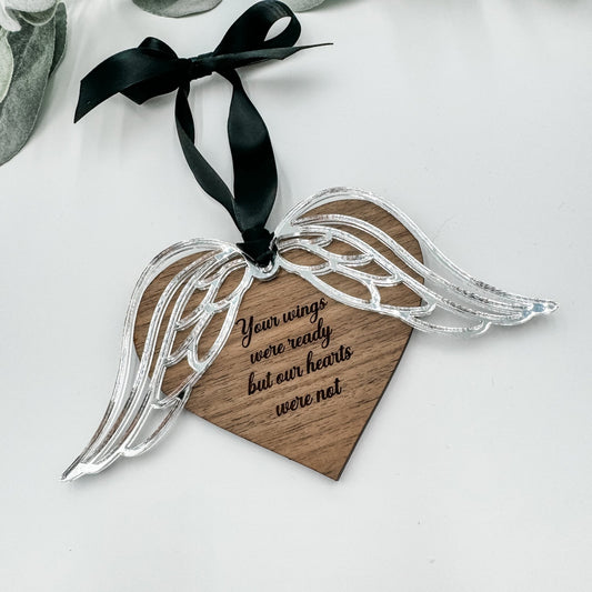 Angel Wings Ornament, Memorial Ornament - Embellish My Heart