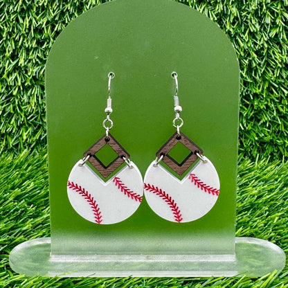 Baseball Earrings for Game Day | Hypoallergenic + Personalized Sports Earrings - Embellish My Heart