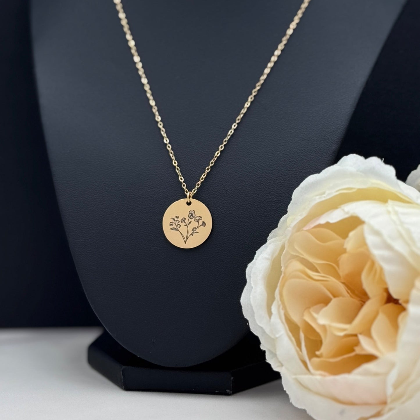 Birth Flower Pendant Necklace – Personalized Keepsake - Embellish My Heart