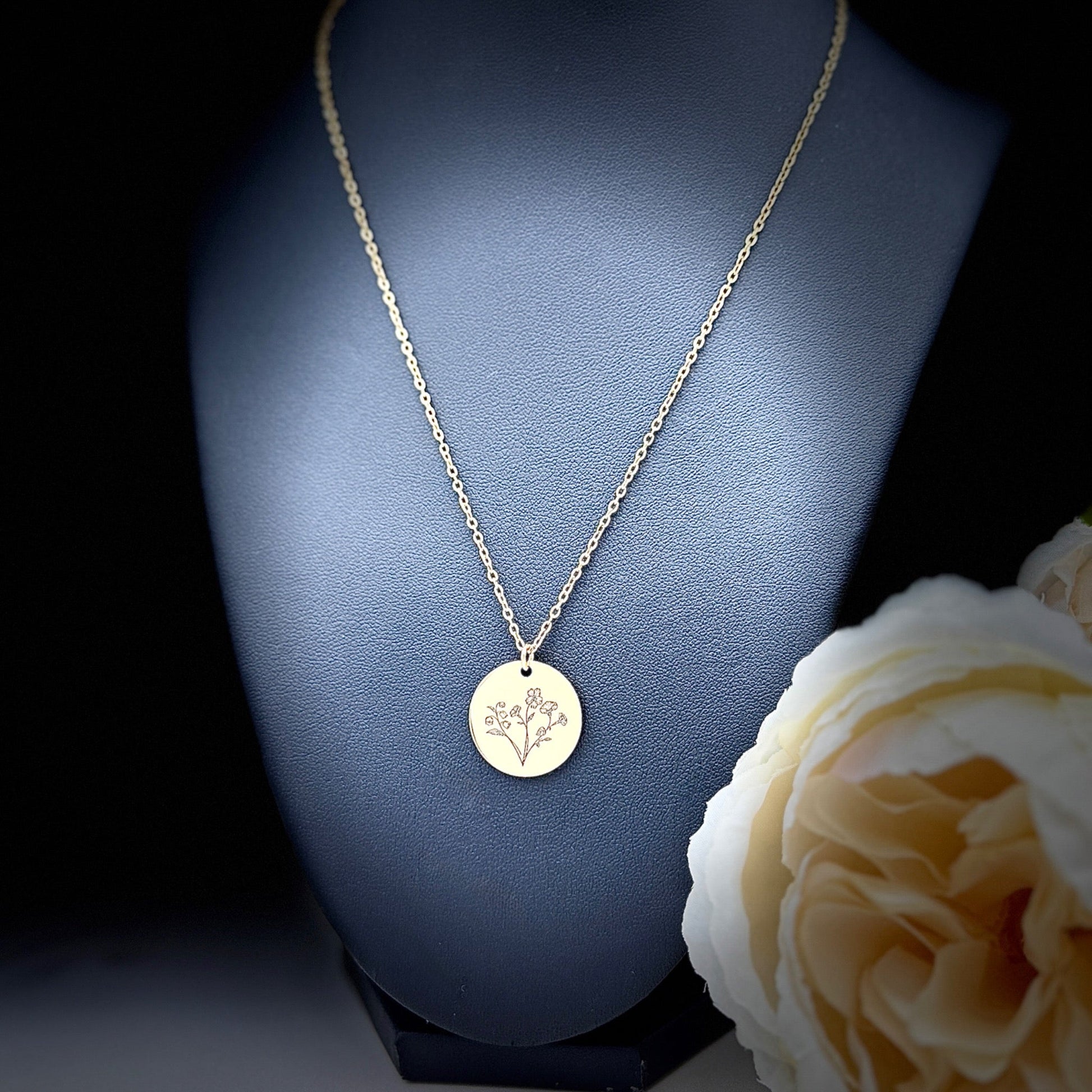 Birth Flower Pendant Necklace – Personalized Keepsake - Embellish My Heart