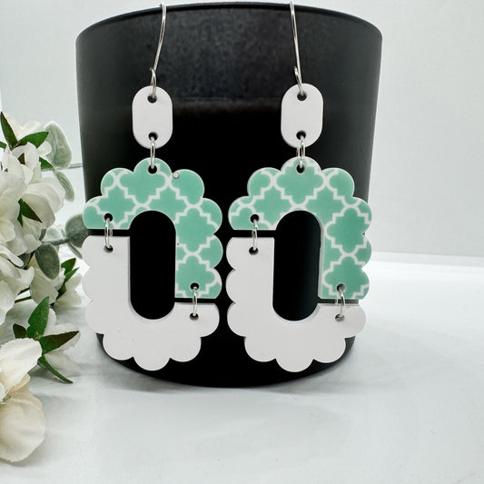 Coastal Mint Scalloped Earrings - Embellish My Heart