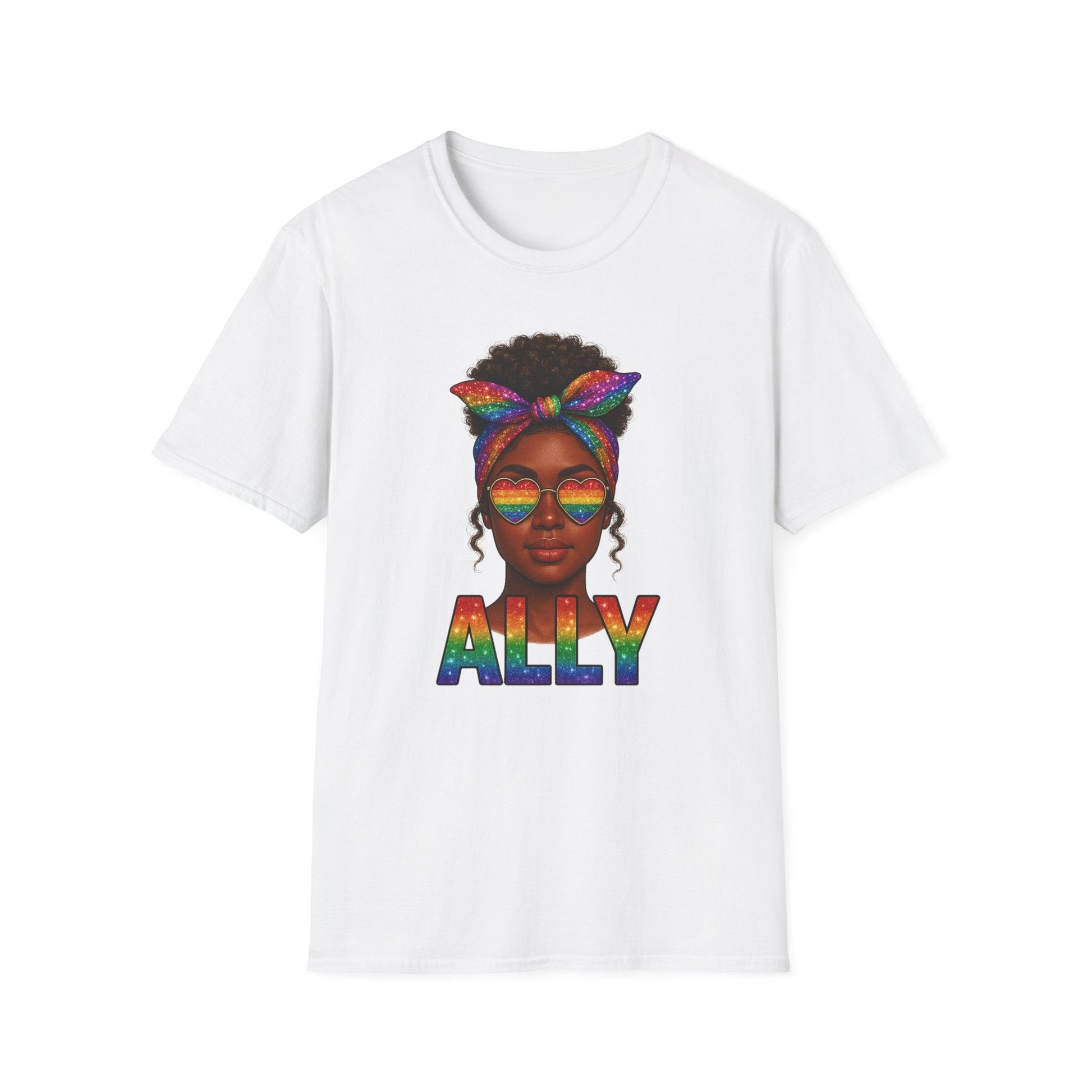 Crowned in Color Ally AF Shirt – Black Girl Pride Tee, Juneteenth & LGBTQ Support, Melanin Queen Rainbow Shirt, Inclusive Ally Apparel - Embellish My Heart