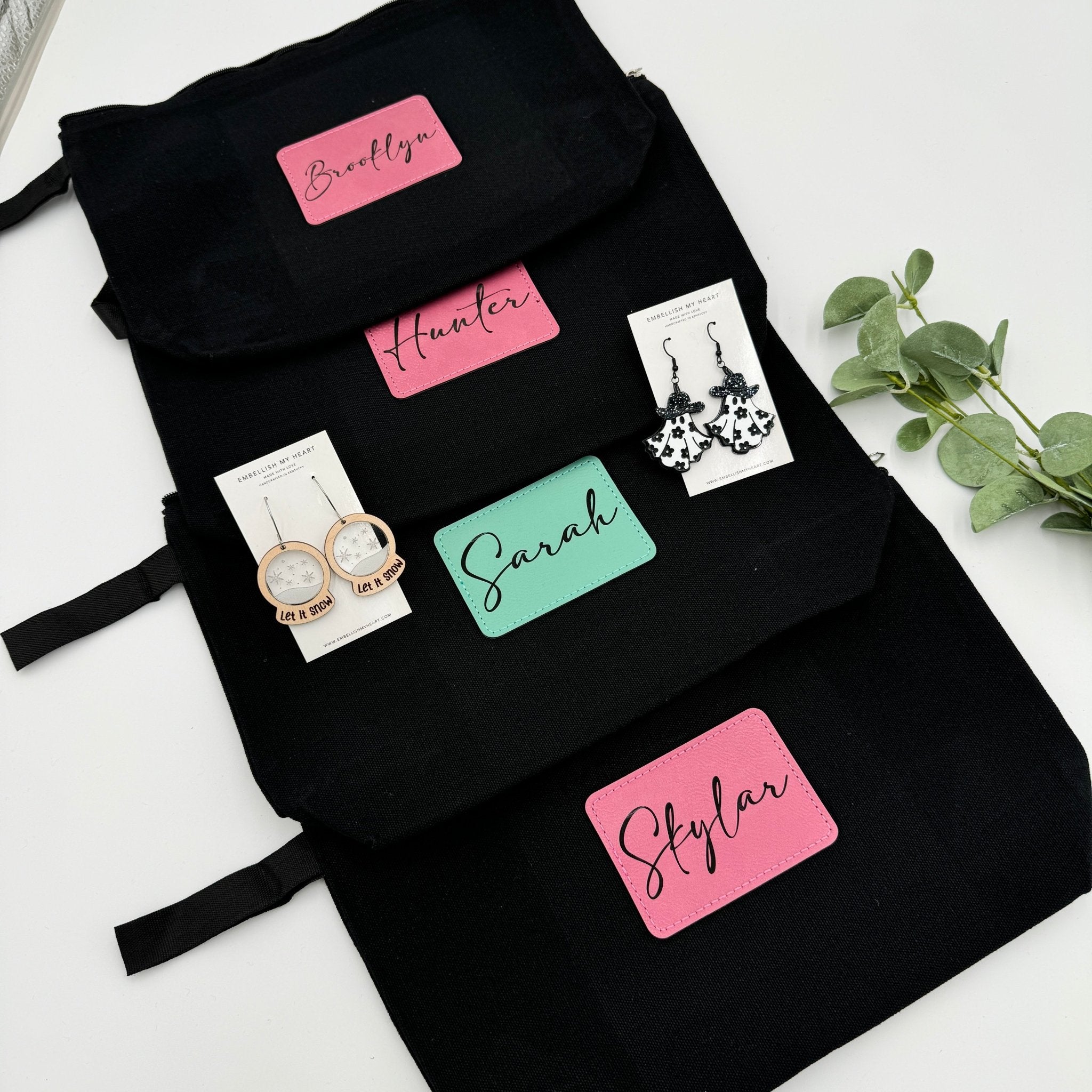 Stay Organized in Style: Personalized Canvas Accessory Bags – Embellish ...