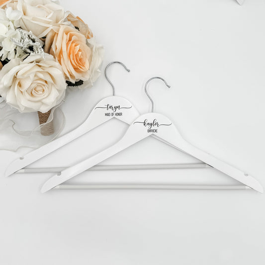 Custom Engraved Bridal Party Hangers - Embellish My Heart