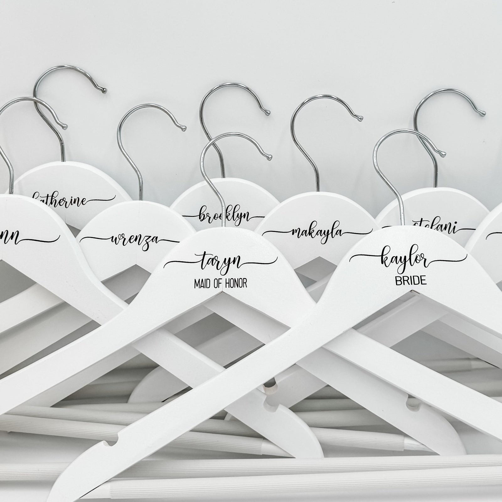 Custom Engraved Bridal Party Hangers - Embellish My Heart