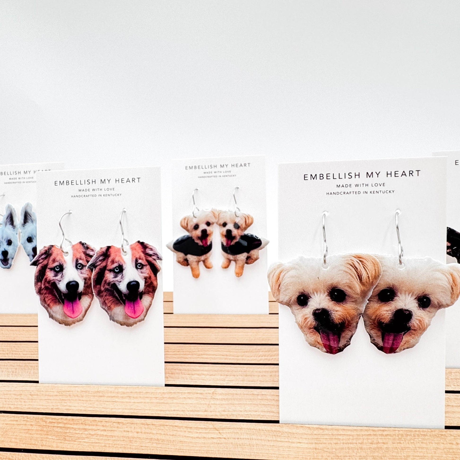 Custom Pet Photo Earrings – Laser Cut Dangle or Stud | Personalized Pet Gift | Photo Jewelry for Dog Moms, Cat Lovers & Memorials - Embellish My Heart