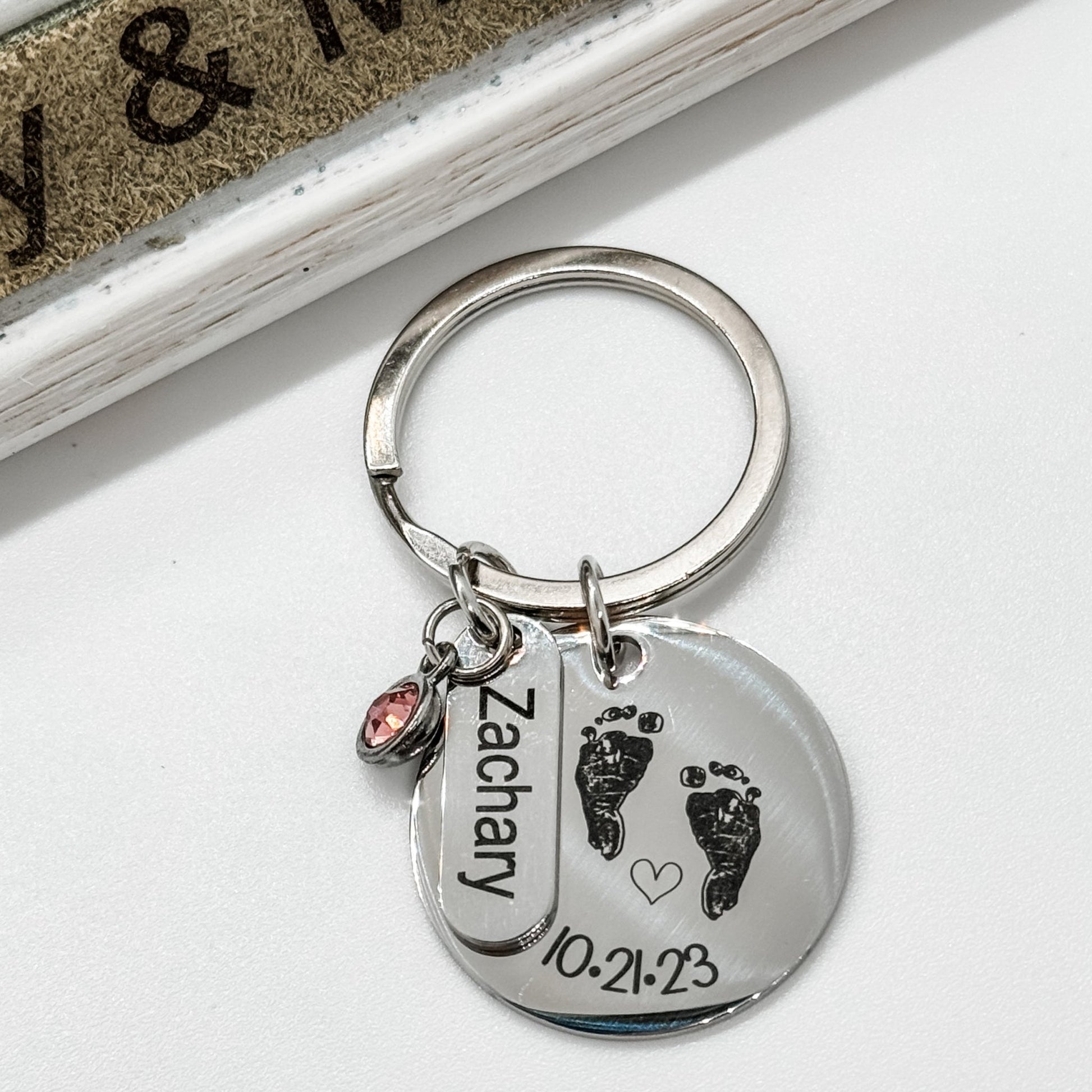 Custom Round Keychain - Embellish My Heart