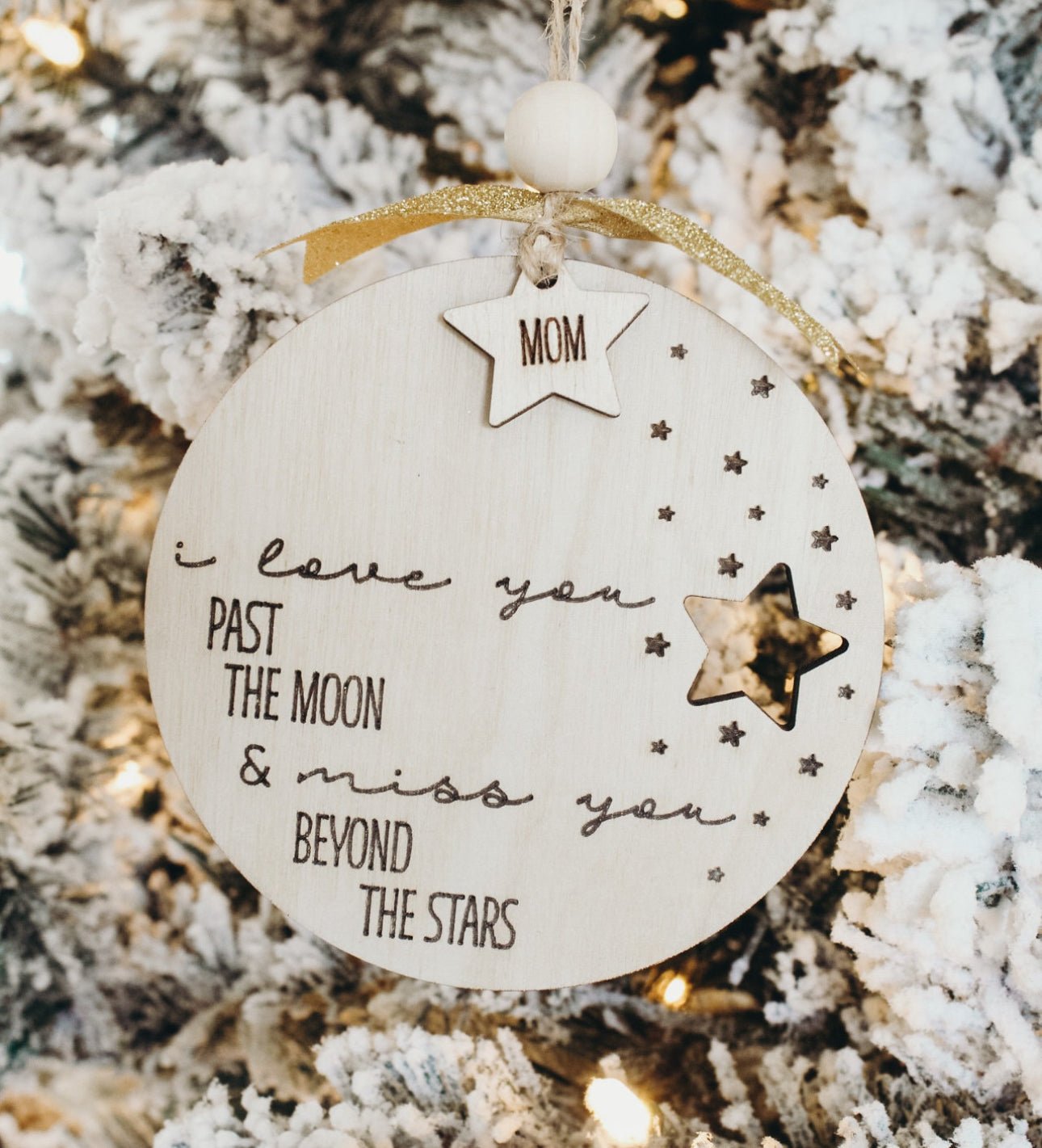 Customizable Memorial "I Love You Past the Moon and Miss You Beyond the Stars" Memorial Gift - Embellish My Heart