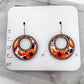 Fall Pumpkin & Sunflower Hoop Earrings – Lightweight Wooden Crescent Earrings - Embellish My Heart