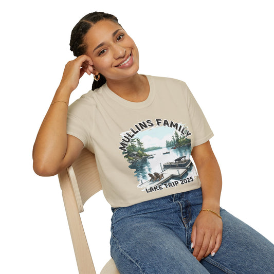 Family Lake Trip Unisex T-Shirt, Personalized Vacation Tee, Relaxed Fit Summer Shirt, Lake Adventure Wear, Gift for Travelers - Embellish My Heart