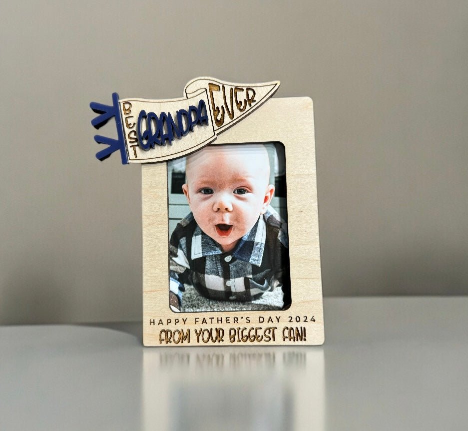 Father's Day Visor Clip | Father's Day Magnetic Photo Frame | Father's Day Keepsake | Father's Day Gift | Gift for Dad | Gift for Grandpa - Embellish My Heart