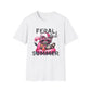 Feral Girl Summer T-Shirt | Cute Flamingo tshirt, Pink Flamingo tshirt, Feral Raccoon, Feral Mom, Summer Vibes - Embellish My Heart