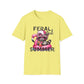 Feral Girl Summer T-Shirt | Cute Flamingo tshirt, Pink Flamingo tshirt, Feral Raccoon, Feral Mom, Summer Vibes - Embellish My Heart
