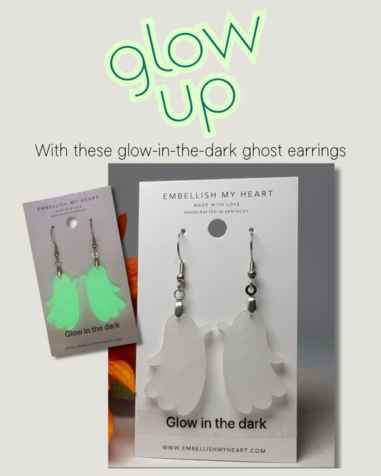 Glow - in - the - Dark Ghost Earrings - Embellish My Heart