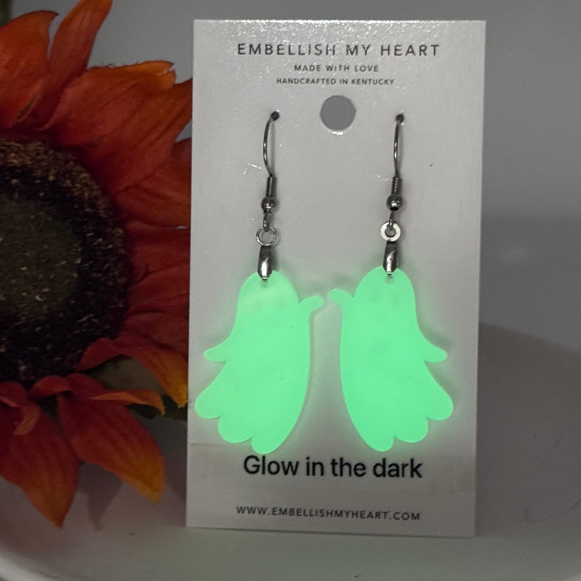 Glow - in - the - Dark Ghost Earrings - Embellish My Heart
