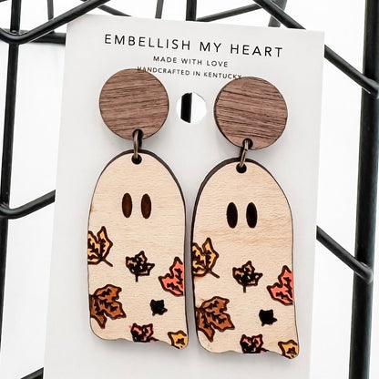 Handmade Ghost Earrings – Lightweight Fall & Halloween Jewelry – 3 Styles - Embellish My Heart