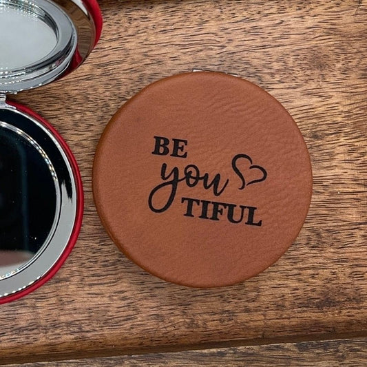 Leatherette Compact Mirrors - Embellish My Heart