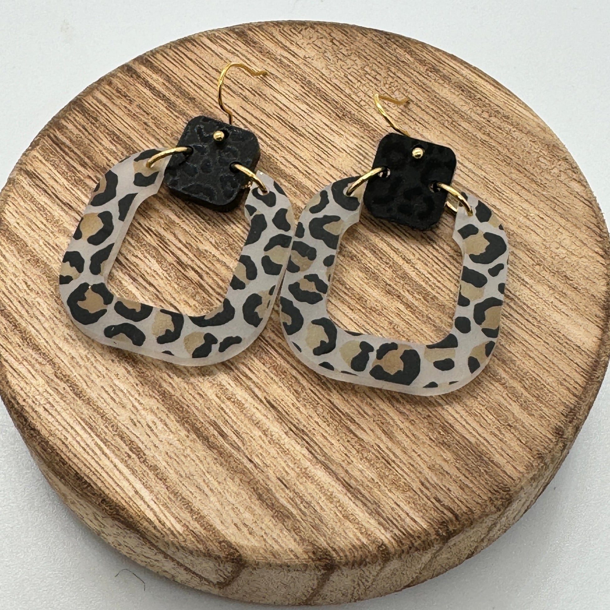 Leopard Squared Dangle Earrings - Embellish My Heart