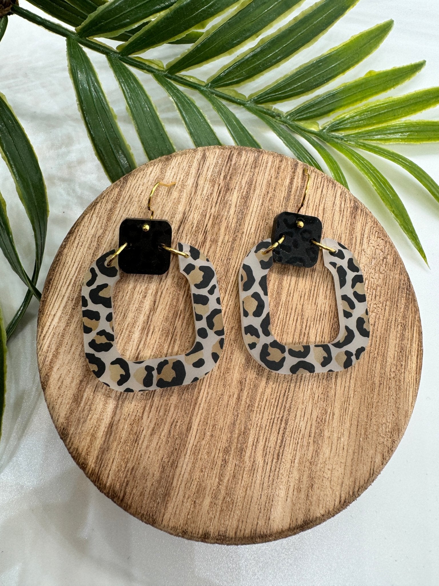 Leopard Squared Dangle Earrings - Embellish My Heart