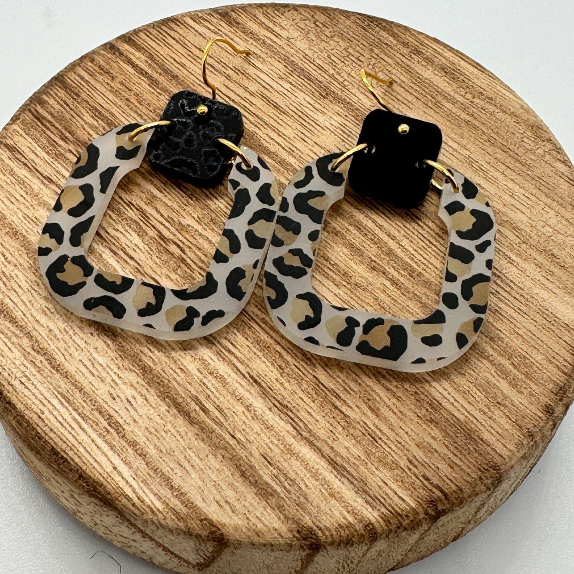 Leopard Squared Dangle Earrings - Embellish My Heart