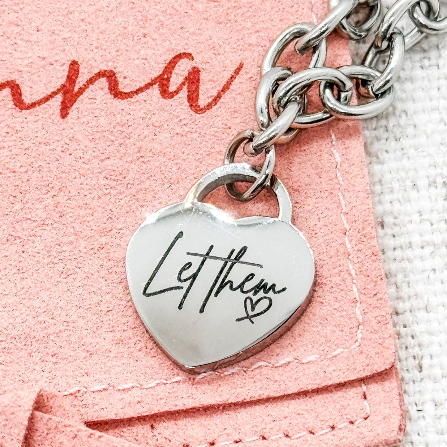 "Let Them" Heart Bracelet Stainless Steel - Embellish My Heart